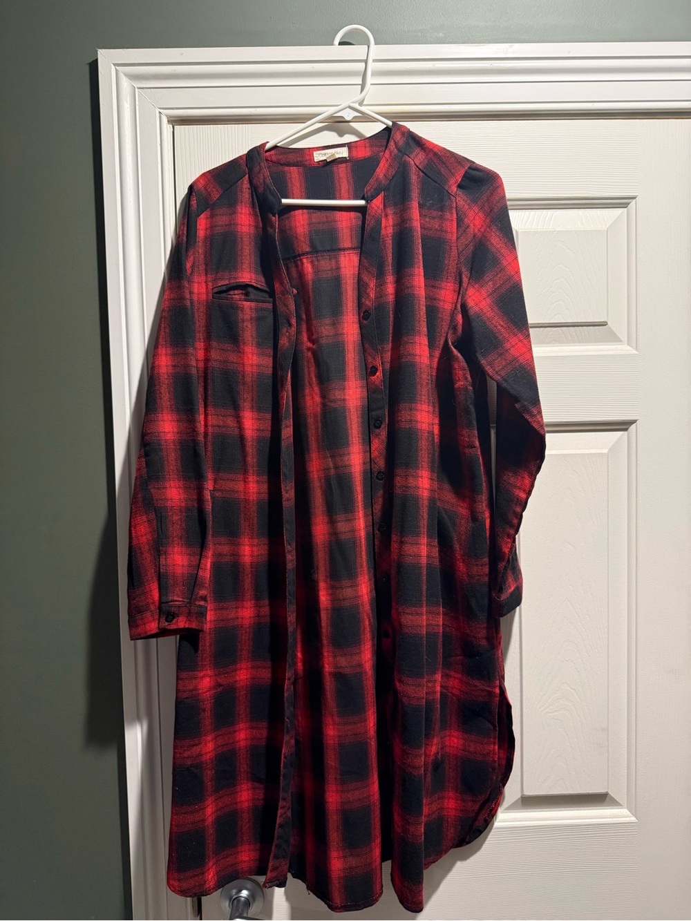Red and Black Plaid Skirt